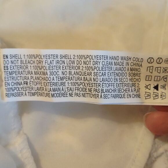 Forever 21 Women's Sz S Romantic Sexy white floral lace front top cap‎ sleeve - Picture 8 of 8